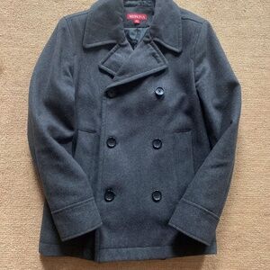 WOOL PEACOAT /  GREY